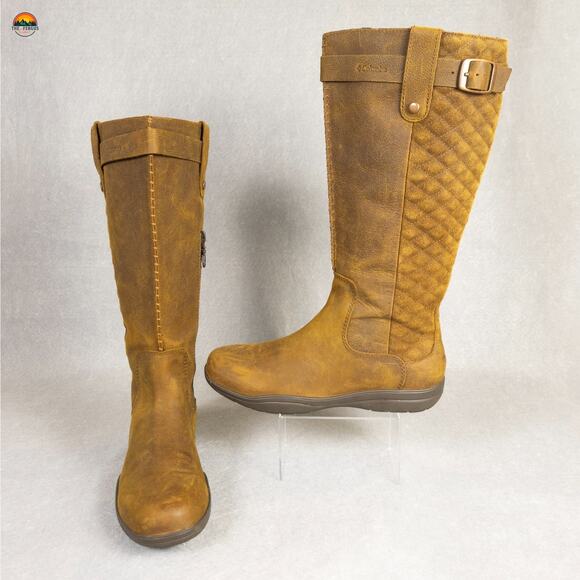 Columbia Lisa 1703481256 Western Boots Brown Waterproof Side Zip Women's Sz 7.5 - Picture 1 of 11